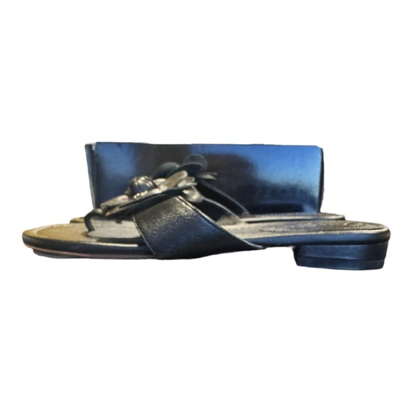 Authentic Like New Chanel Camellia Flower Sandal Women’s 37, Black - Picture 8 of 16